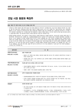 전일 시장 동향과 특징주