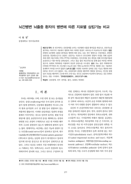 뇌간병변 뇌졸중 환자의 병변에 따른 지표별 삼킴기능 비교