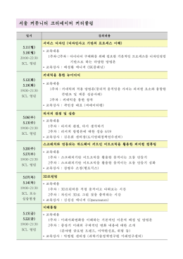 서울 커뮤니티 크리에이터 커리큘럼