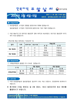 2017년 3월 4일∼5일