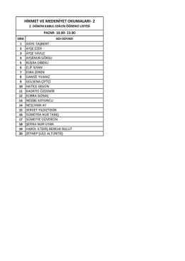 hikmet ve medeniyet okumaları- 2