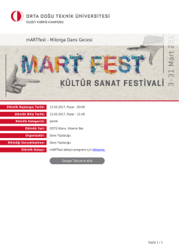 mARTfest - Milonga Dans Gecesi