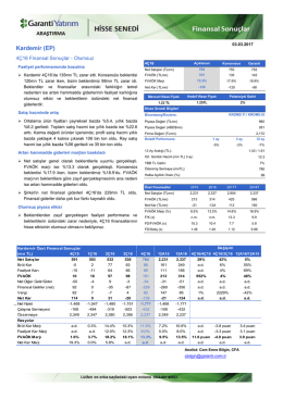 Kardemir (EP) - Garanti Yatırım