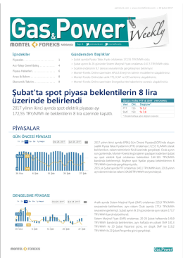 Şubat`ta spot piyasa beklentilerin 8 lira &uuml;zerinde belirlendi