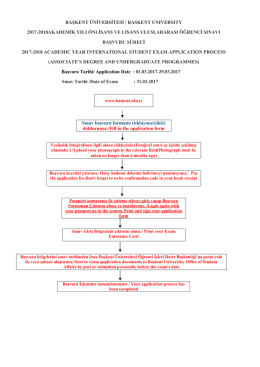 2017-2018 Akademik Yılı Uluslararası &Ouml;ğrenci Sınav Başvuru Bilgileri