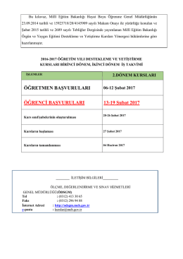 destekleme yetiştirme kurs başvuruları