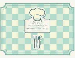 Yemek Men&uuml;s&uuml;