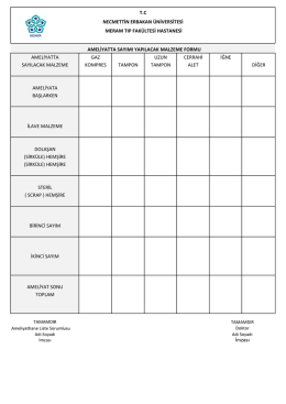 GN.FR.602 AMELI YATTA SAYIMI YA PILACAK MALZEME FORMU