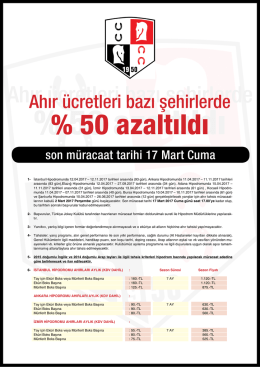 Ahır ücretleri bazı şehirlerde