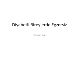 Diyabetli Bireylerde Egzersiz