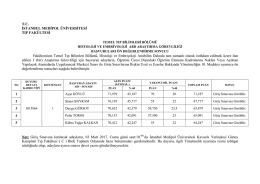 Sayı : B - Medipol Üniversitesi
