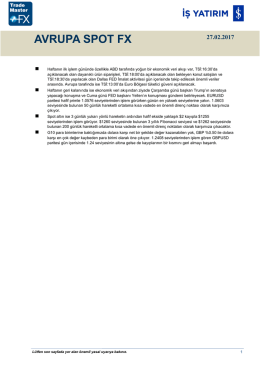 Avrupa Spot FX Raporu 27.02.2017