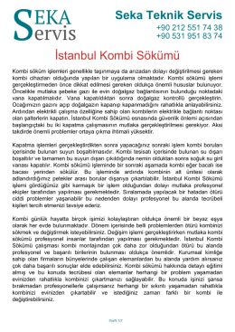 İstanbul Kombi Sökümü PDF