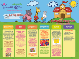 Hatırlatmalar - Yetenekli Eller Anaokulu