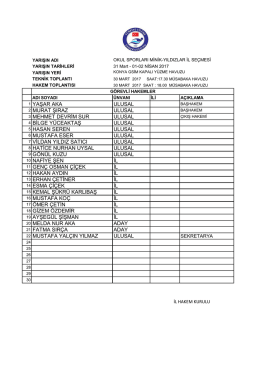 g&ouml;revli hakemler