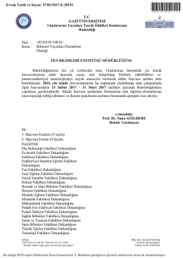 Bilimsel Yayınları Özendirme Desteği