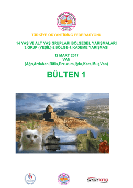 b&uuml;lten 1 - T&uuml;rkiye Oryantiring Federasyonu