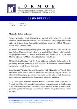 T &Uuml; RMOB - Tekirdağ Serbest Muhasebeci Mali M&uuml;şavirler Odası