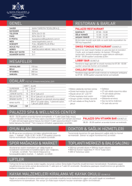 GENEL BİLGİ İndirmek İ&ccedil;in Tıklayın