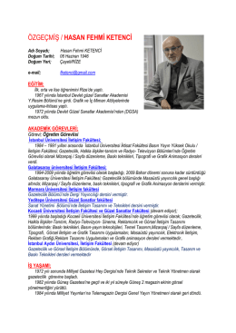 özgeçmiş / hasan fehmi ketenci - İstanbul Yeni Yüzyıl Üniversitesi