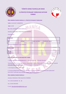 İlkokul Katılım Formu