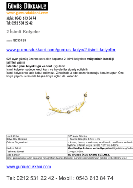 2 İsimli Kolyeler