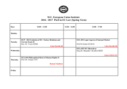 M.U. European Union Instıtute 2016