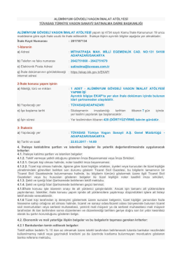 al&uuml;minyum g&ouml;vdeli vagon imalat at&ouml;lyesi yapım işi