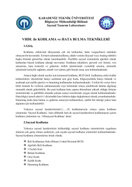 VHDL ile KODLAMA ve HATA BULMA TEKNİKLERİ