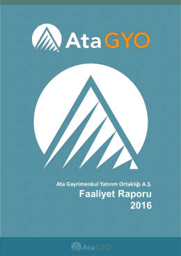 2016 Aralık Raporu - Ata Gayrimenkul Yatırım Ortaklığı A.Ş.