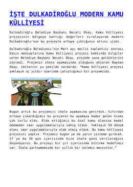 işte dulkadiroğlu modern kamu külliyesi