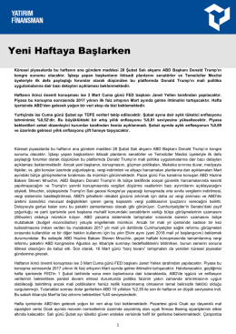 Yeni Haftaya Başlarken