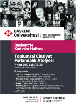 Toplumsal Cinsiyet Farkındalık Atölyesi