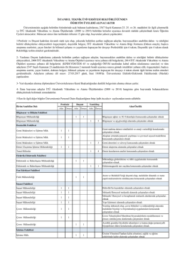 4- İlana başvuran adaylar İTÜ Akademik Yükseltme ve Atama