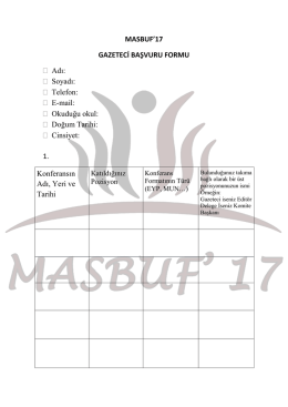 Gazeteci Başvuru Formu