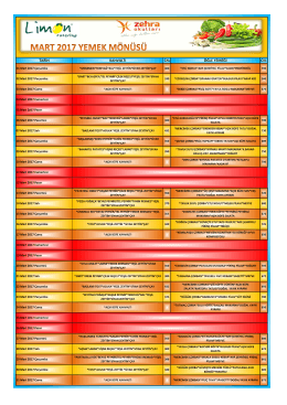 2017-Mart Ayı Yemek Listesi i&ccedil;in tıklayınız
