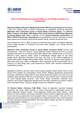 recca konferansları çerçevesinde ilk iş forumu istanbul`da