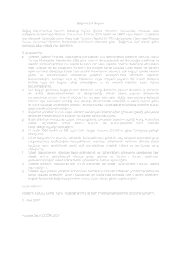 Bağımsızlık Beyanı Doğuş Gayrimenkul Yatırım