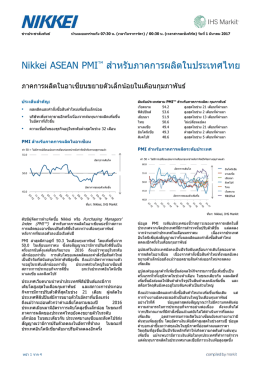 Nikkei ASEAN PMI™ ส าหรับภาคการผลิตใน