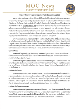 ภาวะการค้าระหว่างประเทศของไทยประจาเดือนมกร