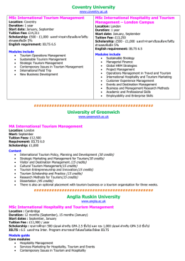 Coventry University University of Greenwich Anglia Ruskin University