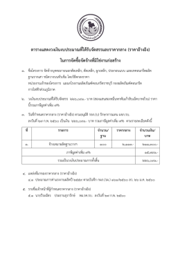 ตารางแสดงวงเงินงบประมาณที่ได้รับจัดสรรและร