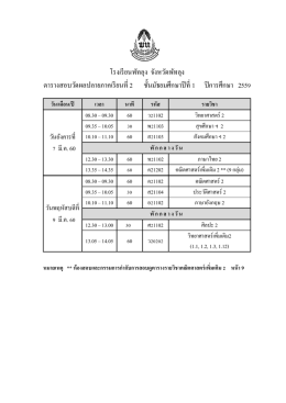 ชั้นมัธยมศึกษาตอนต้น