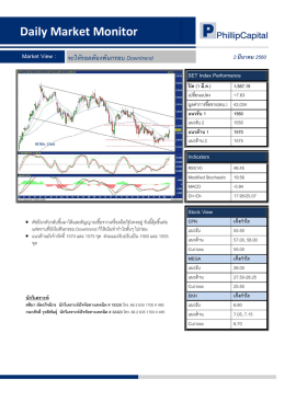 Daily Market Monitor