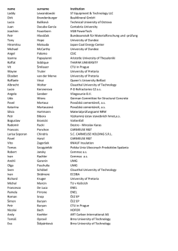 name surname Institution Laddy Lewandowski ST Equipment