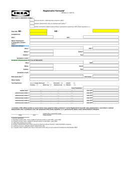 Registrační formulář ve formátu pdf