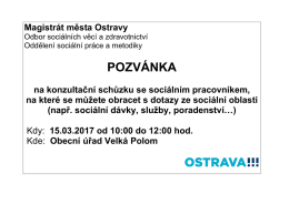 15.03.2017 od 10:00 do 12:00 hod.