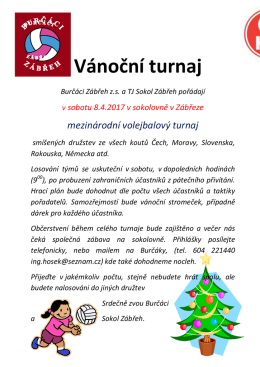 Vánoční turnaj - TV Sokol Mnichov