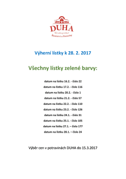 Všechny lístky zelené barvy: