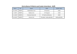 Zimn&iacute; př&iacute;prava 2017 - rozpis utk&aacute;n&iacute;
